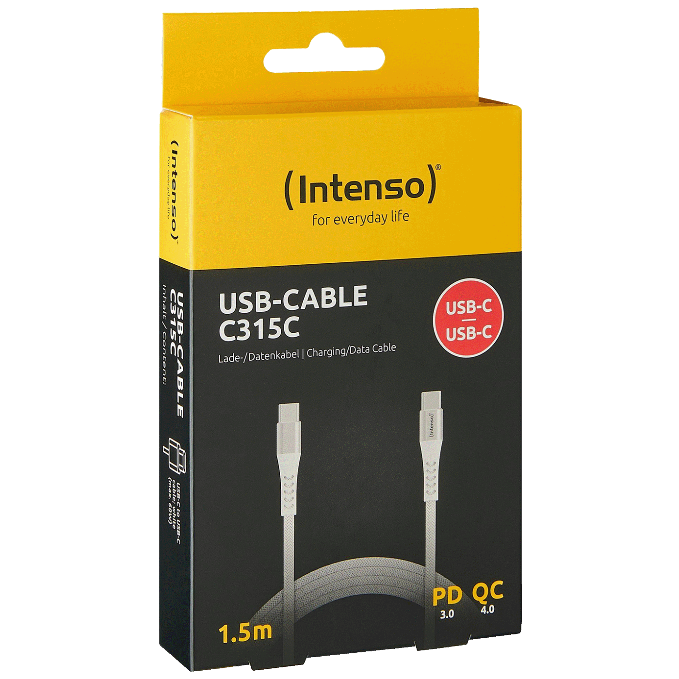 Intenso USB kabl za smartphone, USB type C, 1.5 met. - USB-Cable C315C, Bijeli