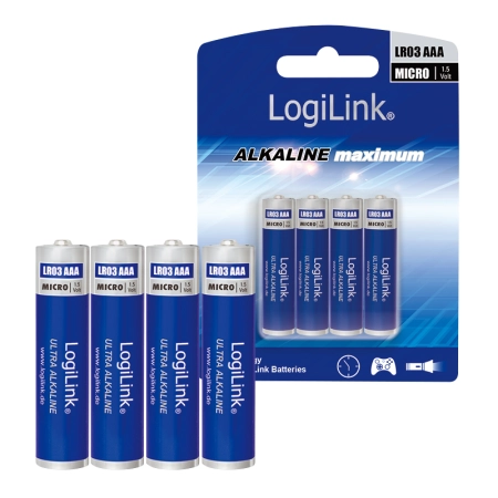 Logilink Baterije AAA Alkaline LR03 4kom, Plave