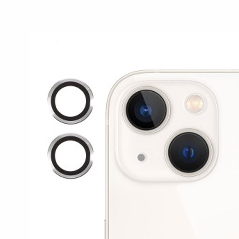 Zaštitno staklo za kameru za iPhone 13-13 mini, Bijelo