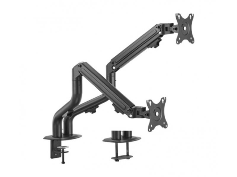 Gembird MA-DA2-02 44280 Podesivi dvostruki stoni nosač za monitor, Nagib, 17-27 max.2x8kg
