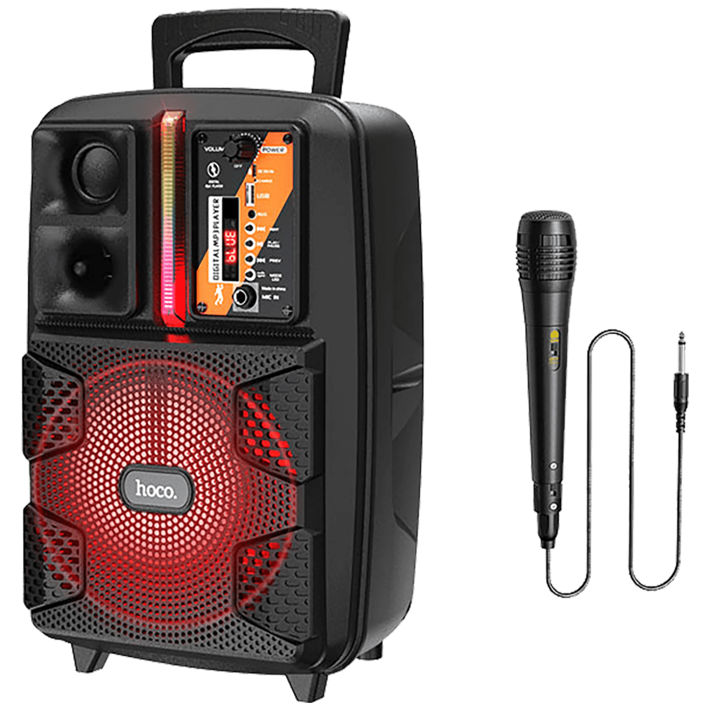 Hoco BS37 Dancer zvučnik sa mikrofonom, Bluetooth konekcija, FM, USB, AUX, crni