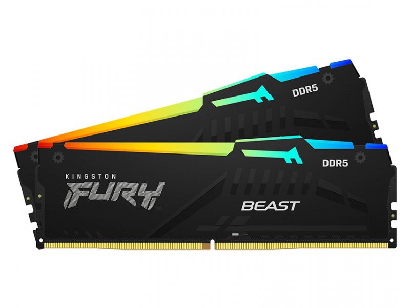 Kingston RAM memorija DIMM DDR5 (2x16GB kit) 5600MT s Fury Beast RGB EXPO (KF556C36BBEAK2 32)