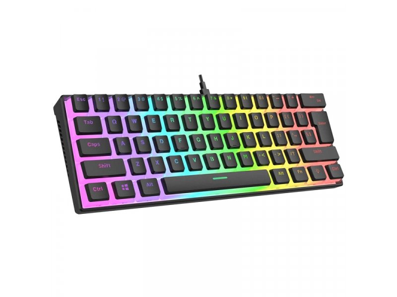 RAMPAGE RADIANT K11 gaming tastatura, crveni prekidač, USB, 1,5m, US, bijela