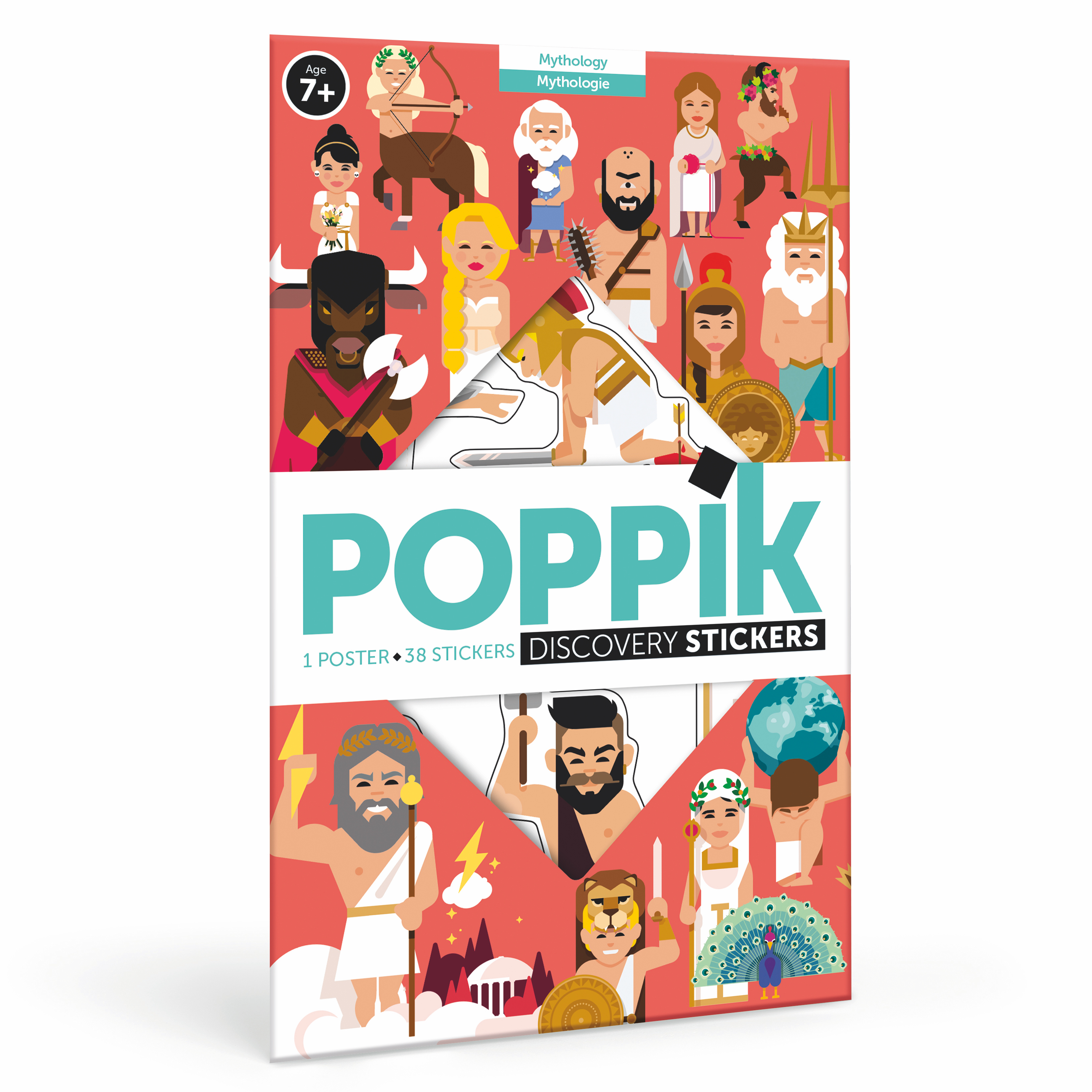 POPPIK Edukativni poster s nalepnicama Otkrića Mitologija