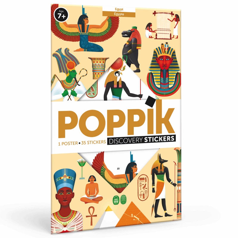 POPPIK Edukativni poster s nalepnicama Otkrića Egipat