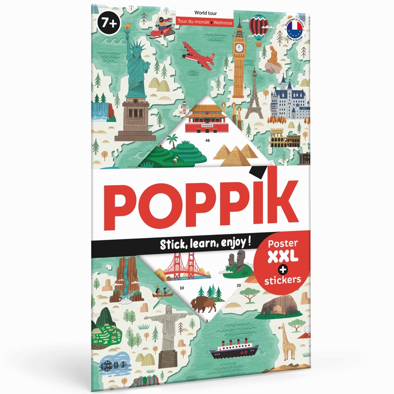 Poppik Edukativni poster s nalepnicama Otkrića: Svetska Turneja 7+