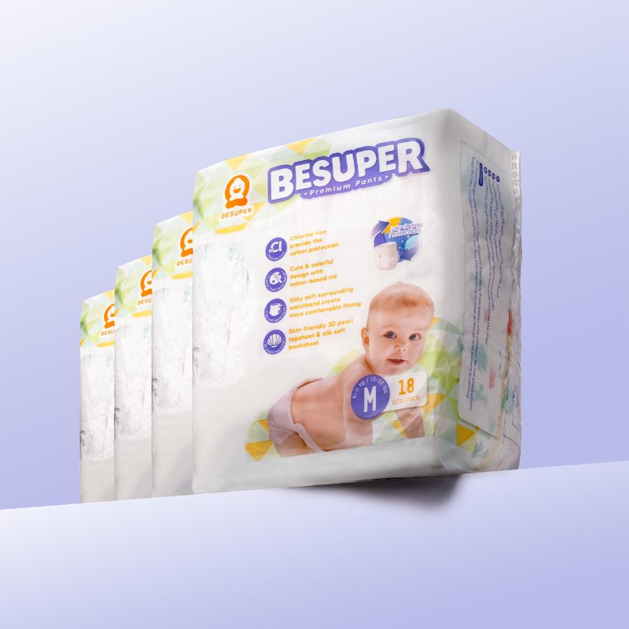 Besuper Pelene Premium Pants M, 6-11 kg, Mesečno pakovanje, 72/1