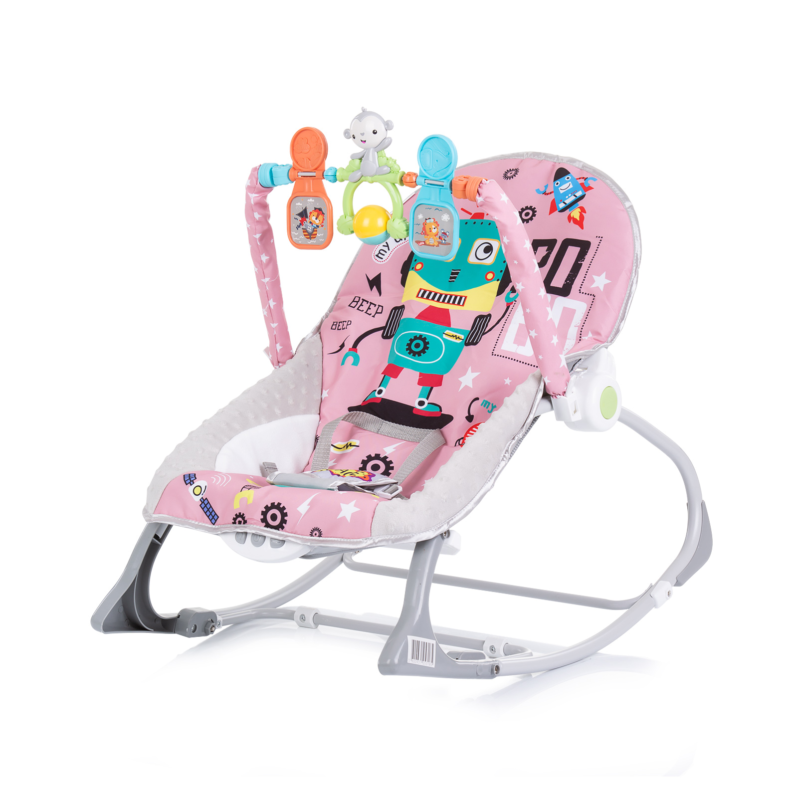 Chipolino Muzička njihalica za bebe Baby Spa, 2u1, Roze