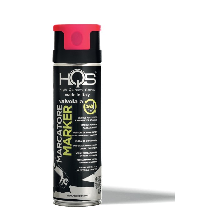 HQS Акрилна Боја Во Спреј За Маркирање 500мл Флуо Фуксија