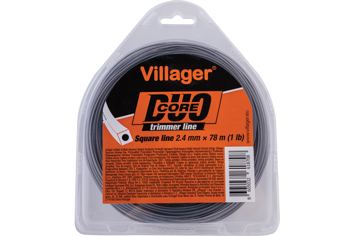 VILLAGER Trimer svila sa metalnim јezgrom kvadrat 3k15m