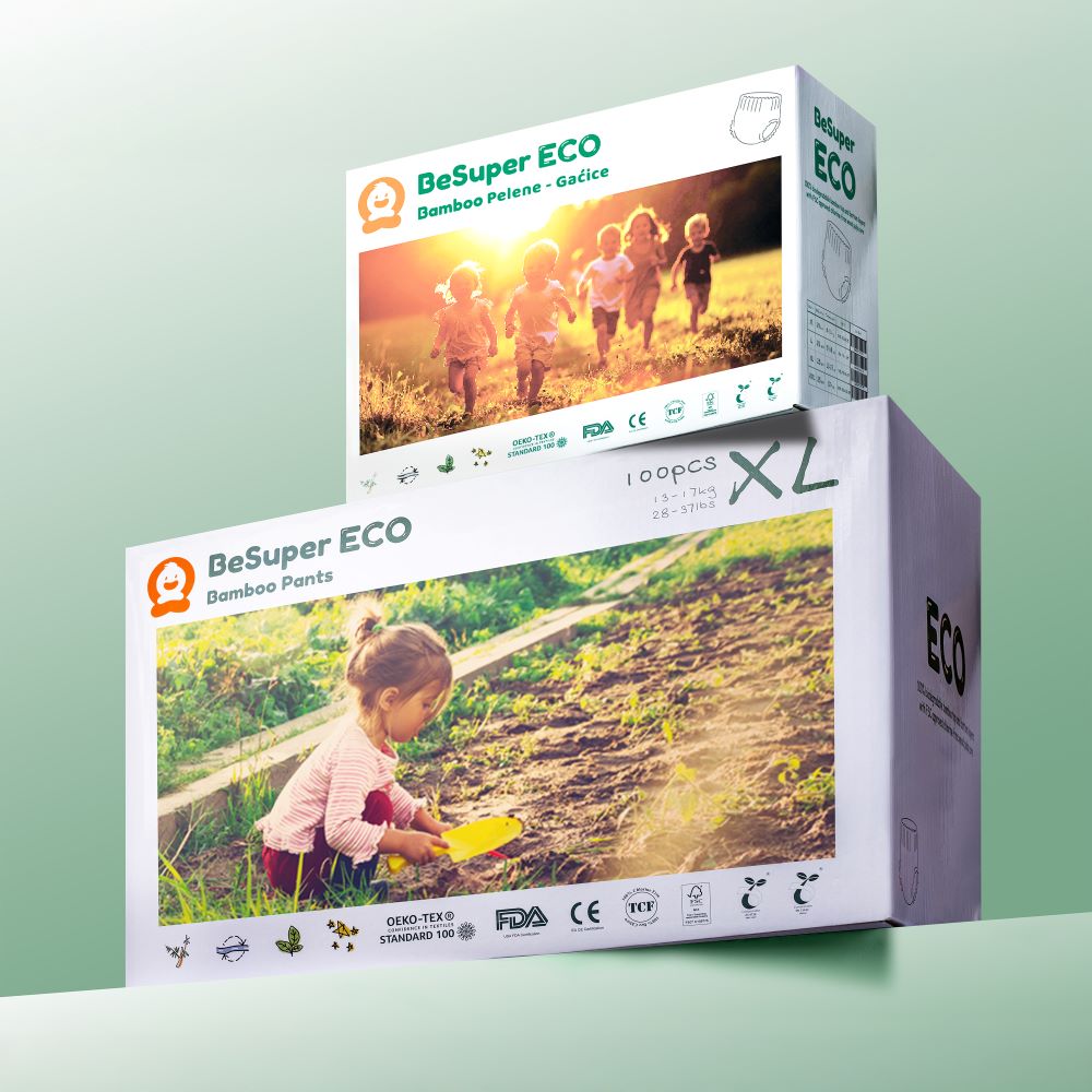BeSuper Pelene Eco Bamboo Pants XL, 13-17 kg, 125/1