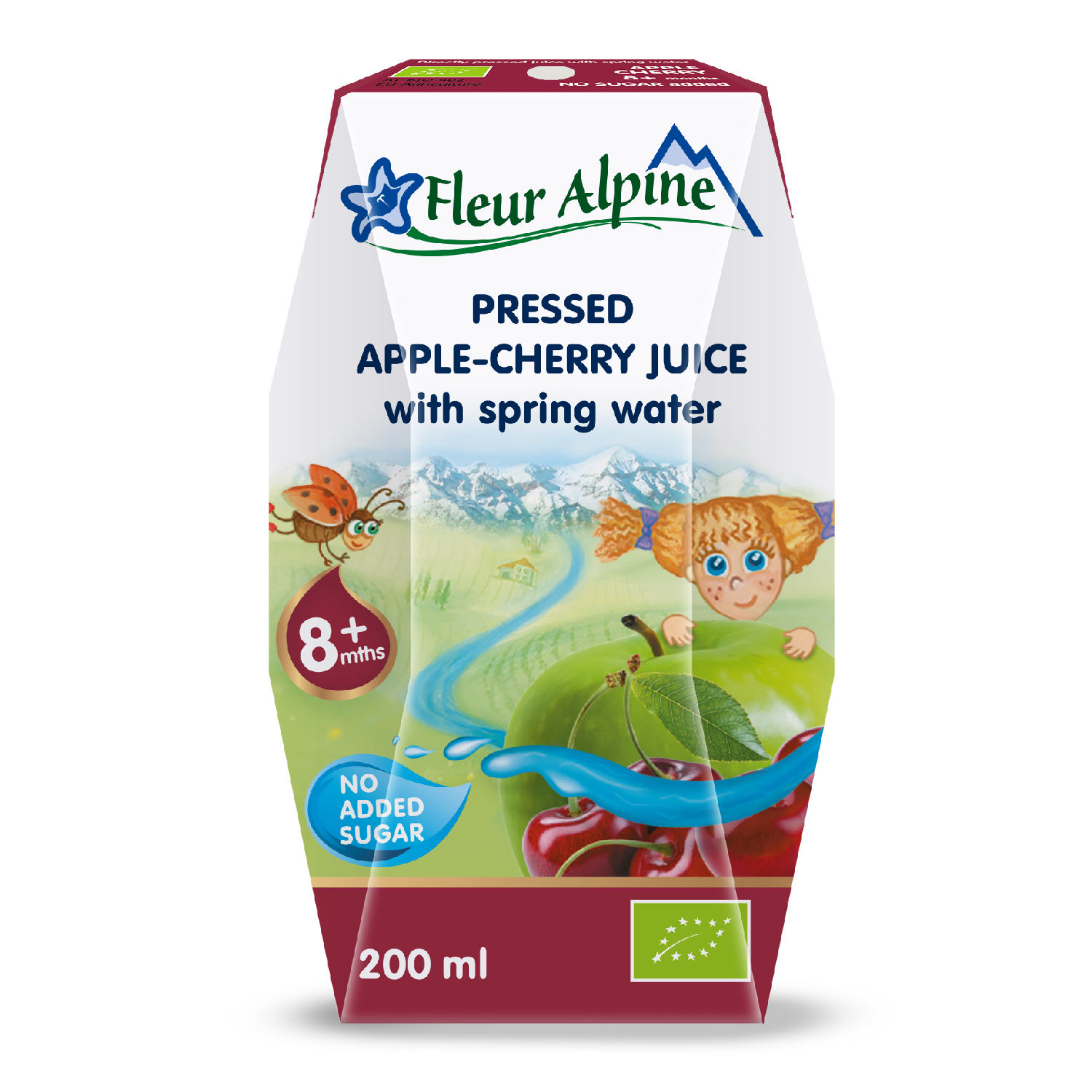 Fleur Alpine organski sokić sa vodom od višnje I jabuke, 8m+, 200ml