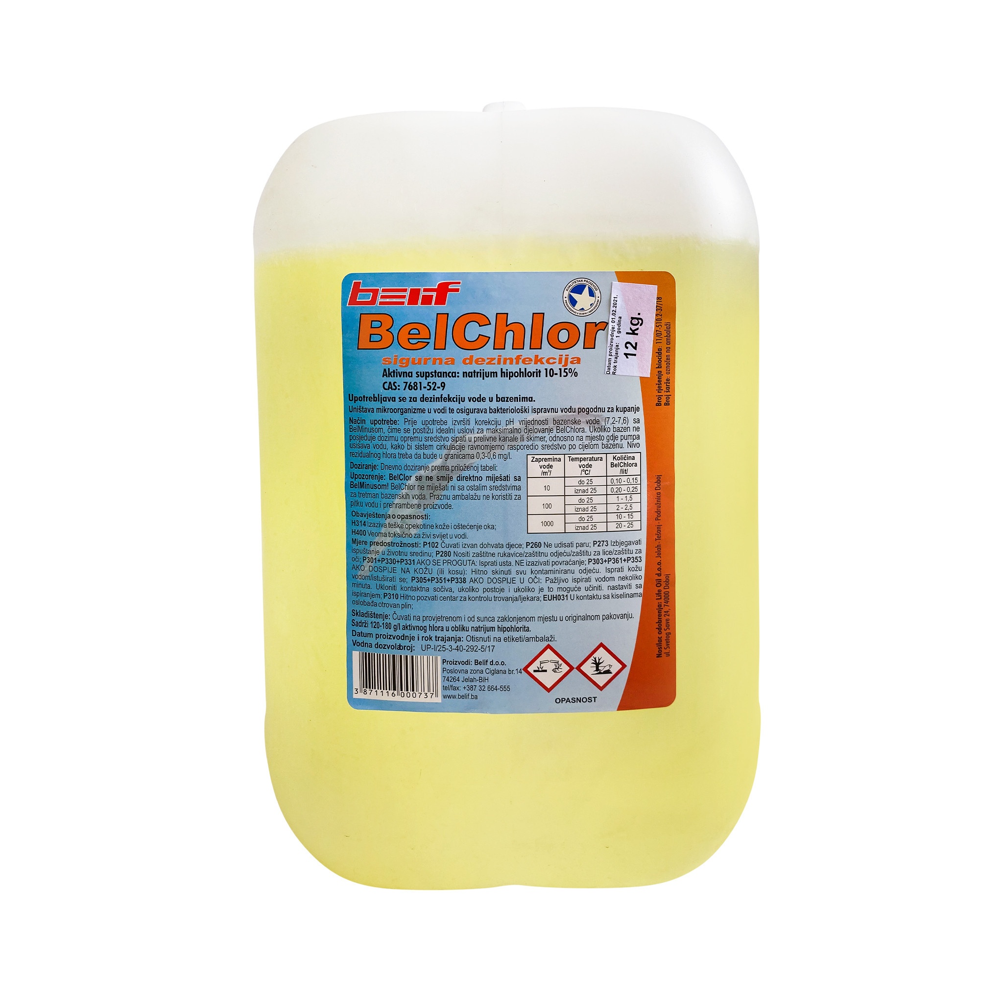 Belif Sredstvo za dezinfekciju bazenske vode BelChlor, 12kg