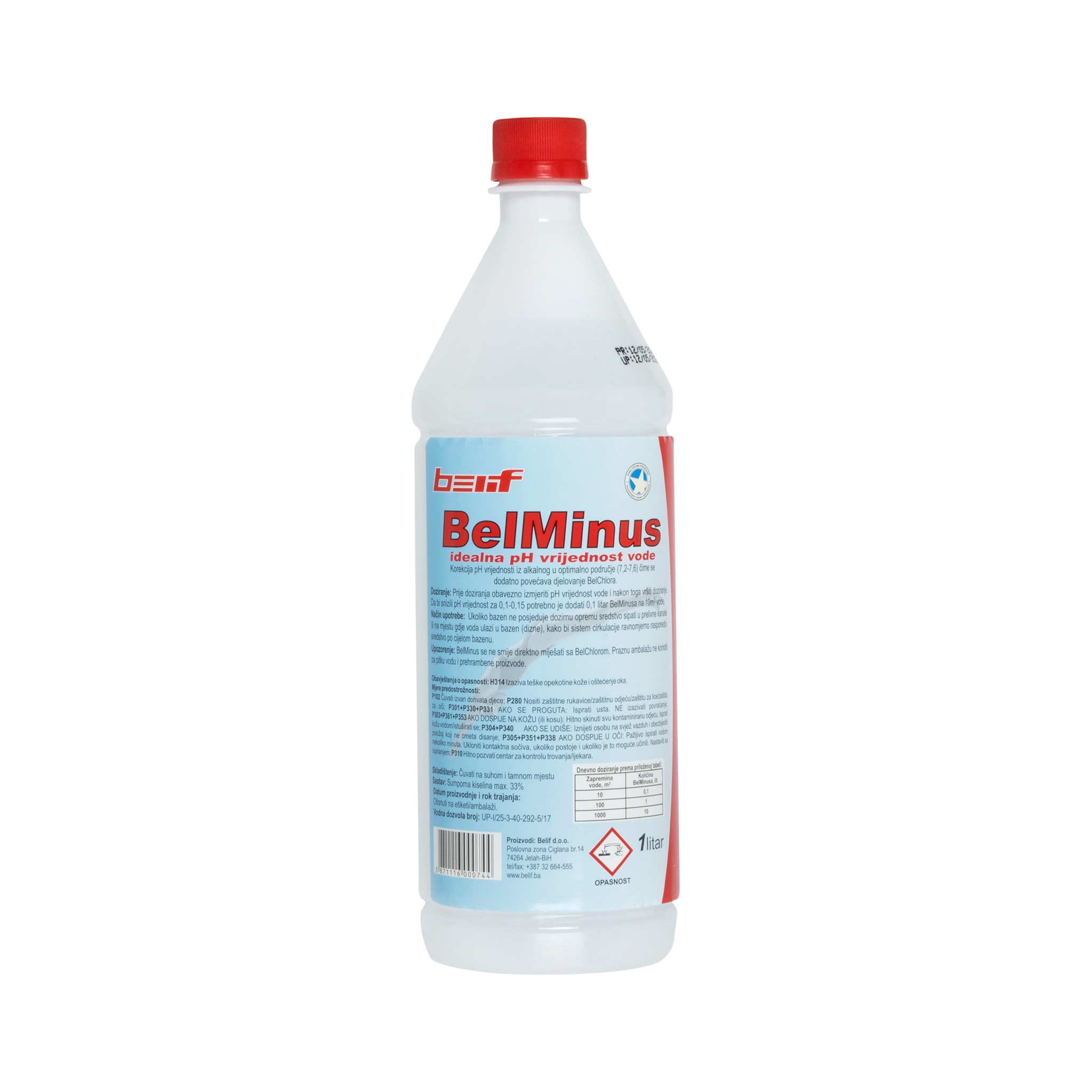 Belif Sredstvo za snižavanje pH vrijednosti bazenske vode BelMinus, 1L