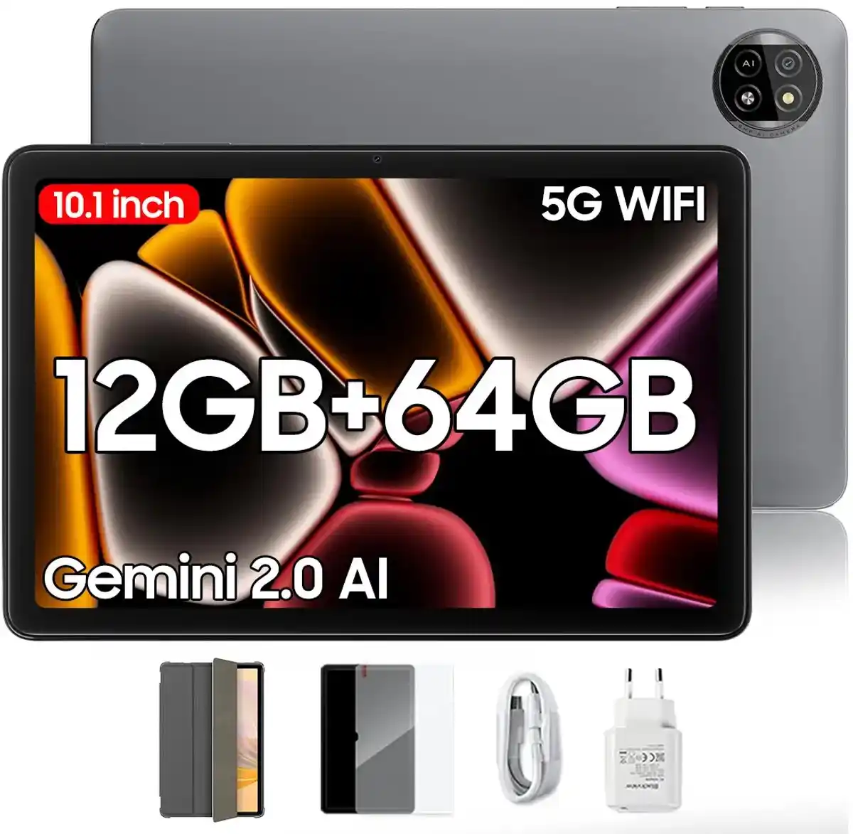 Tablet 10.1 Blackview Tab 20 Wifi 800x1280 HD+ IPS/4GB/64GB/5MP-8MP/Android 15/sivi