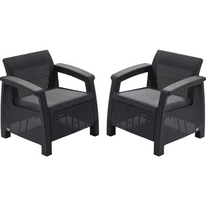 KETER Set fotelje 75x70x79 CORFU, Siva