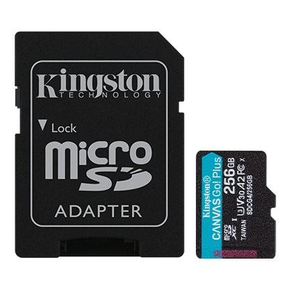 MICRO SD.256GB KINGSTON + SD adapter SDCG4/256GB