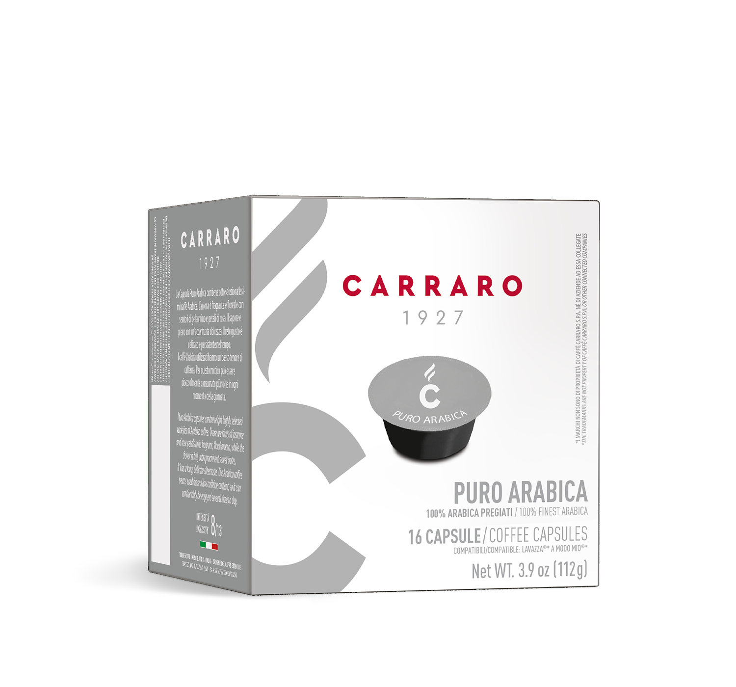 Lavazza a Modo Mio kompatibilne kapsule CARRARO PURO ARABICA