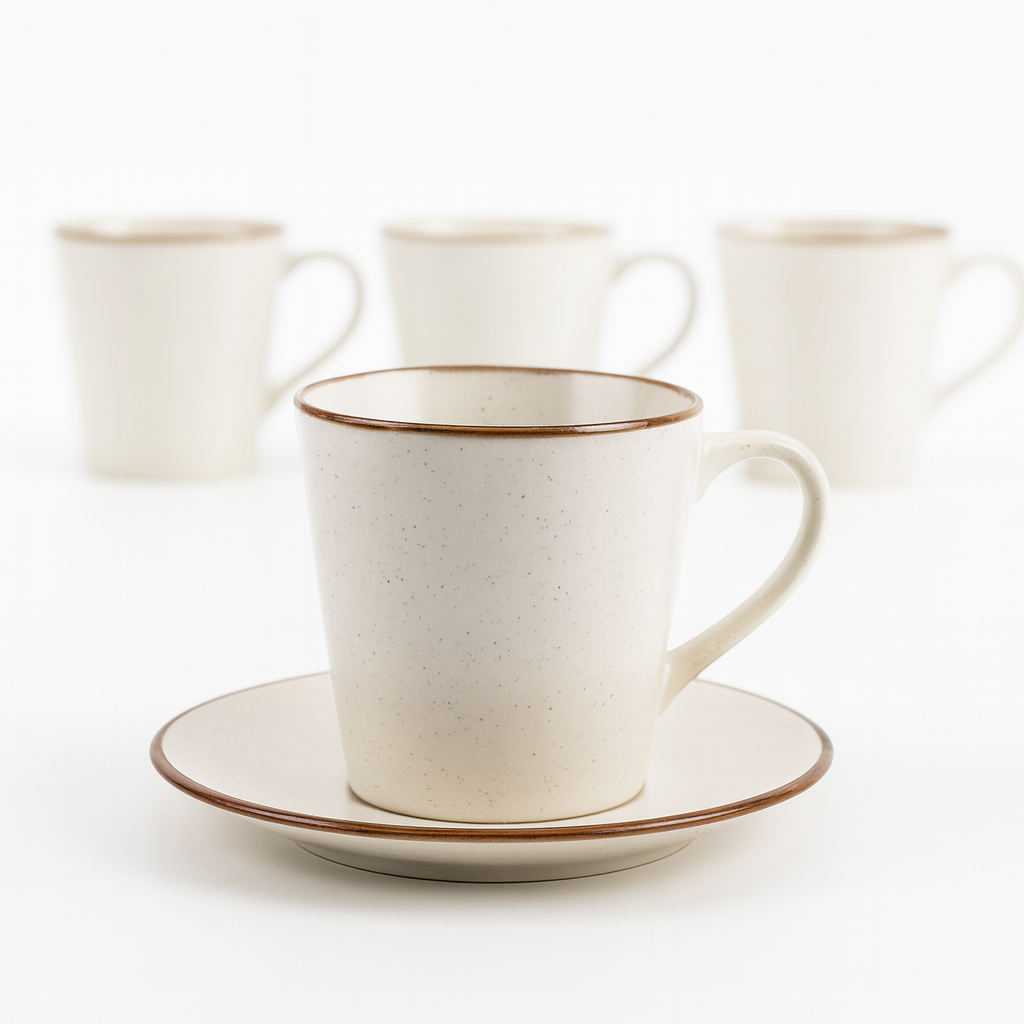 Previllage “Rustic Line” Šoljice sa tacnama – Set 6/1, 180 ml, za kafu i espresso