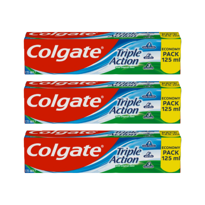 Colgate Triple Action pasta za zube set 3×125 ml