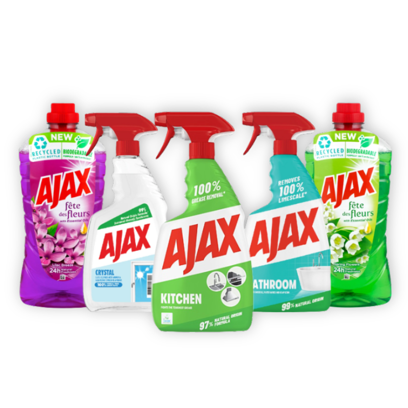 AJAX kompletan paket sredstava za čišćenje doma 5u1
