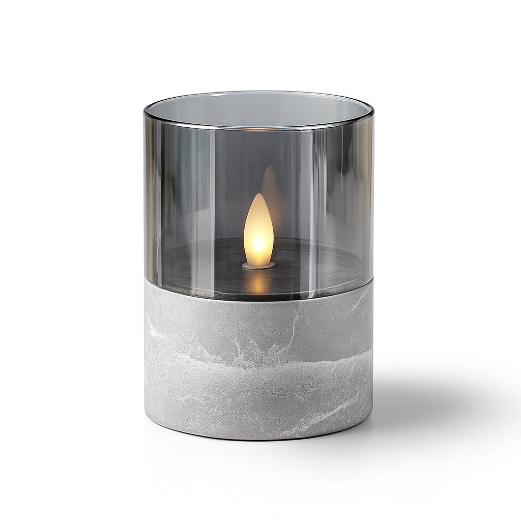 Svijeća LED “Sigma ETH-7510 Grey” – dekorativna ambijentalna lampica (10 cm)