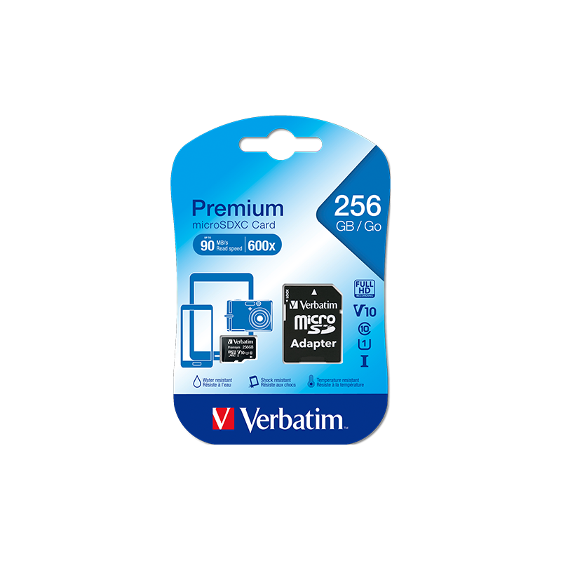 Memorijska kartica MicroSDXC Verbatim 256GB (C10) UHS-I sa adapterom premium