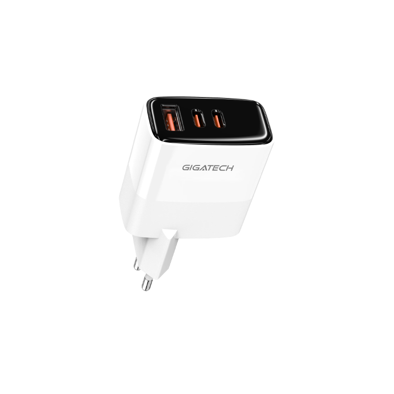 Punjač za mobitel Gigatech GXC650, GAN, USB i 2xC izlaz, 65W