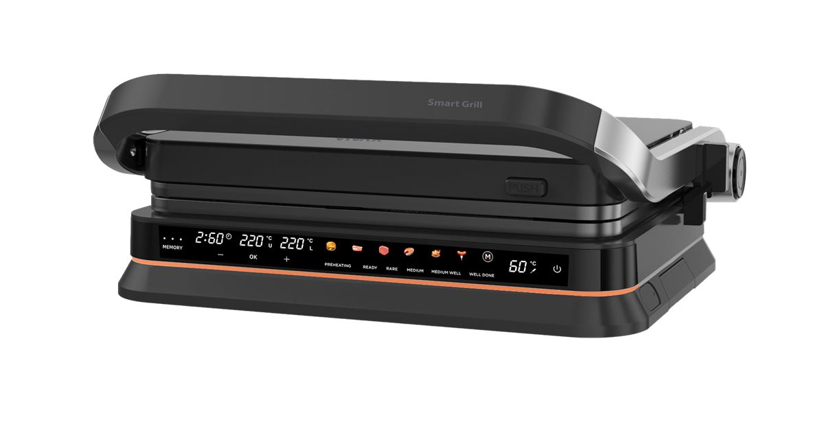 VIVAX električni roštilj SM-2100SG B, 2100 W, SMART, LED ekran