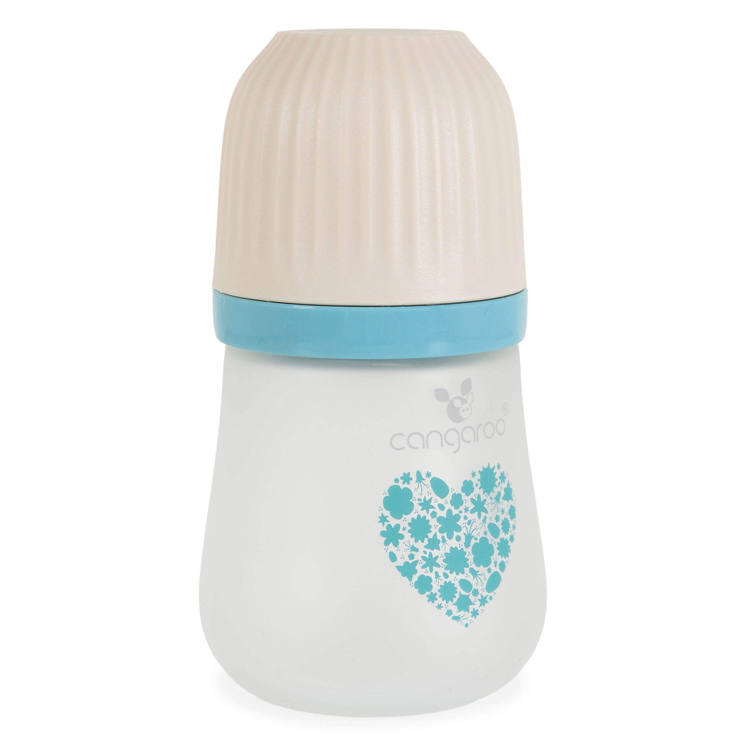 Cangaroo Staklena flašica za bebe Amori 180 ml, Plava