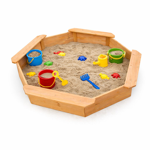 Kinder Home Drveni pješčanik sa sjedištima 134,5×134,5cm