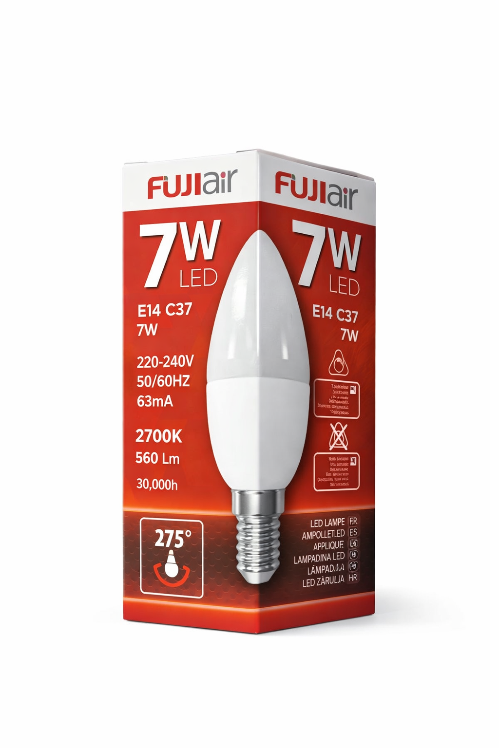 FUJI LED ŽARULJA AL-7W 3000K E14 C37 230V