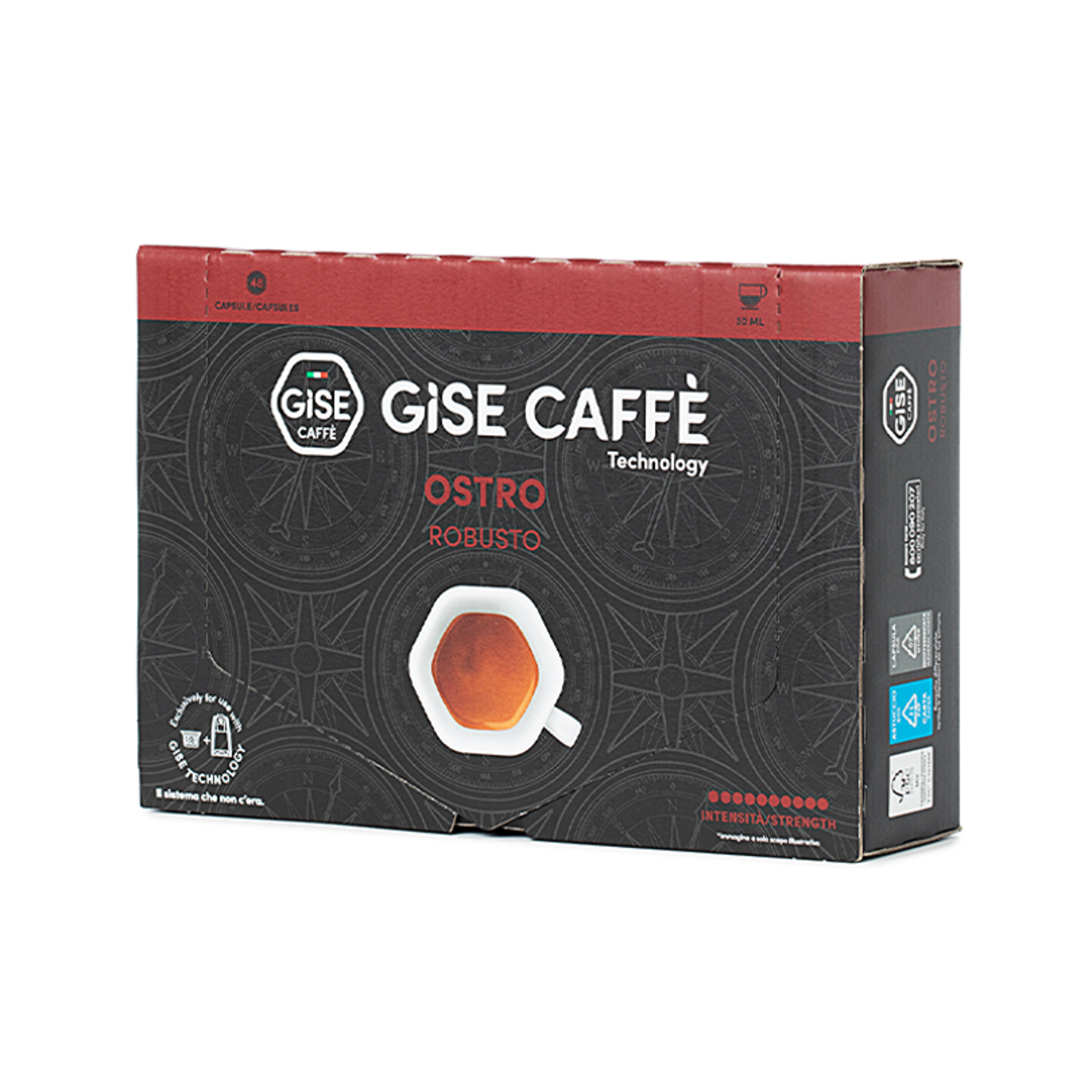 Gise Caffe Ostro kapsule za kafu,48 kapsula,8g