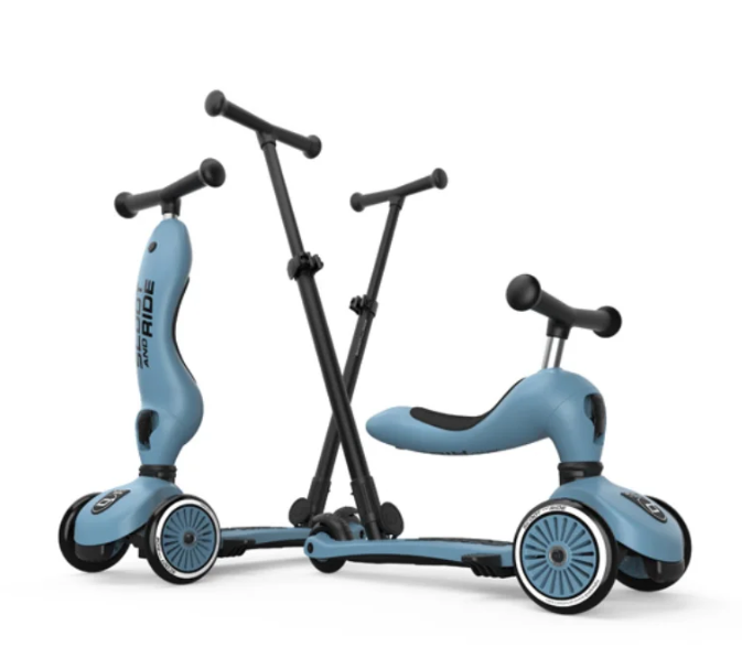 Scoot and Ride Highwaykick 1 Push&Go Steel | Ananas