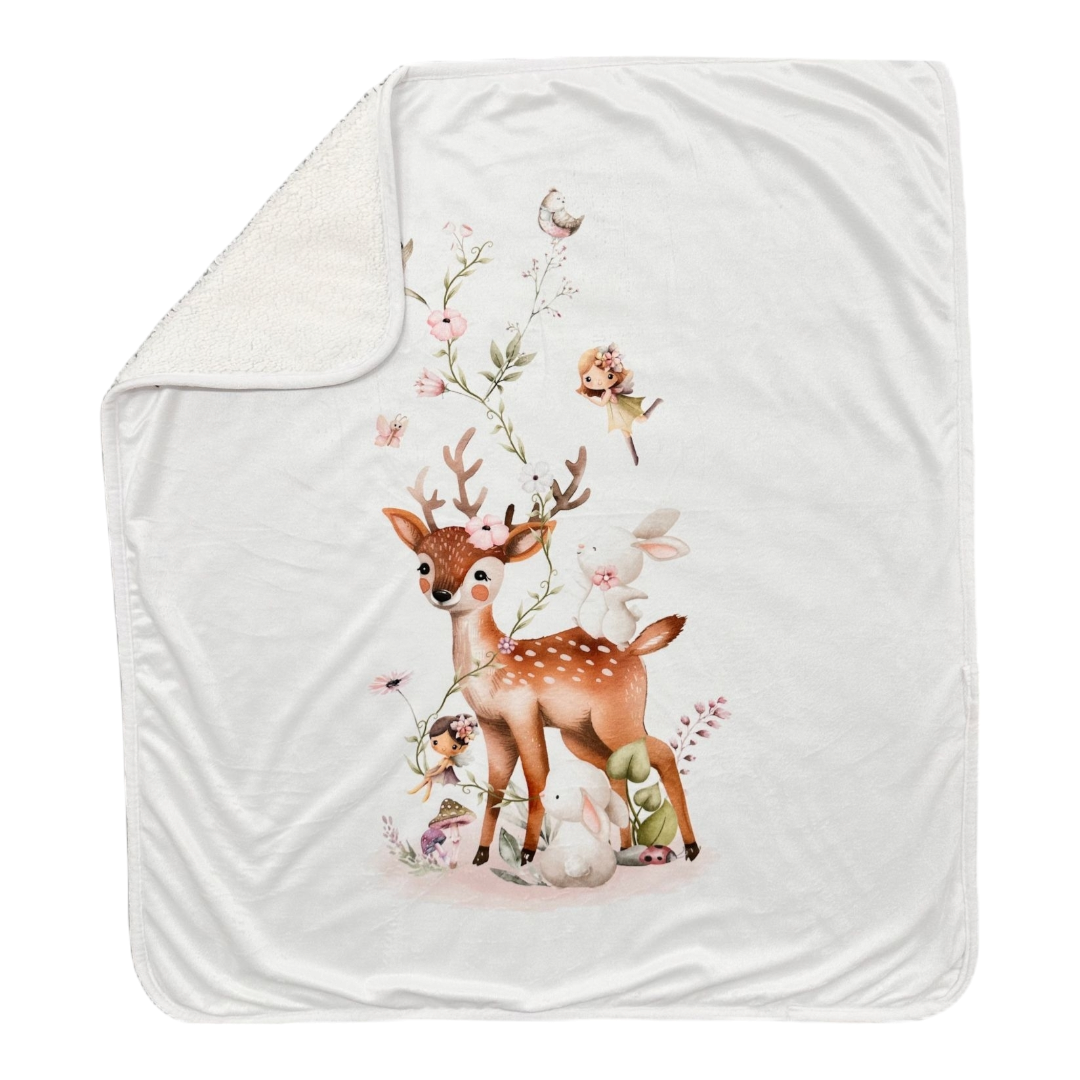 Pokrivač za bebe sa krznom, bambi