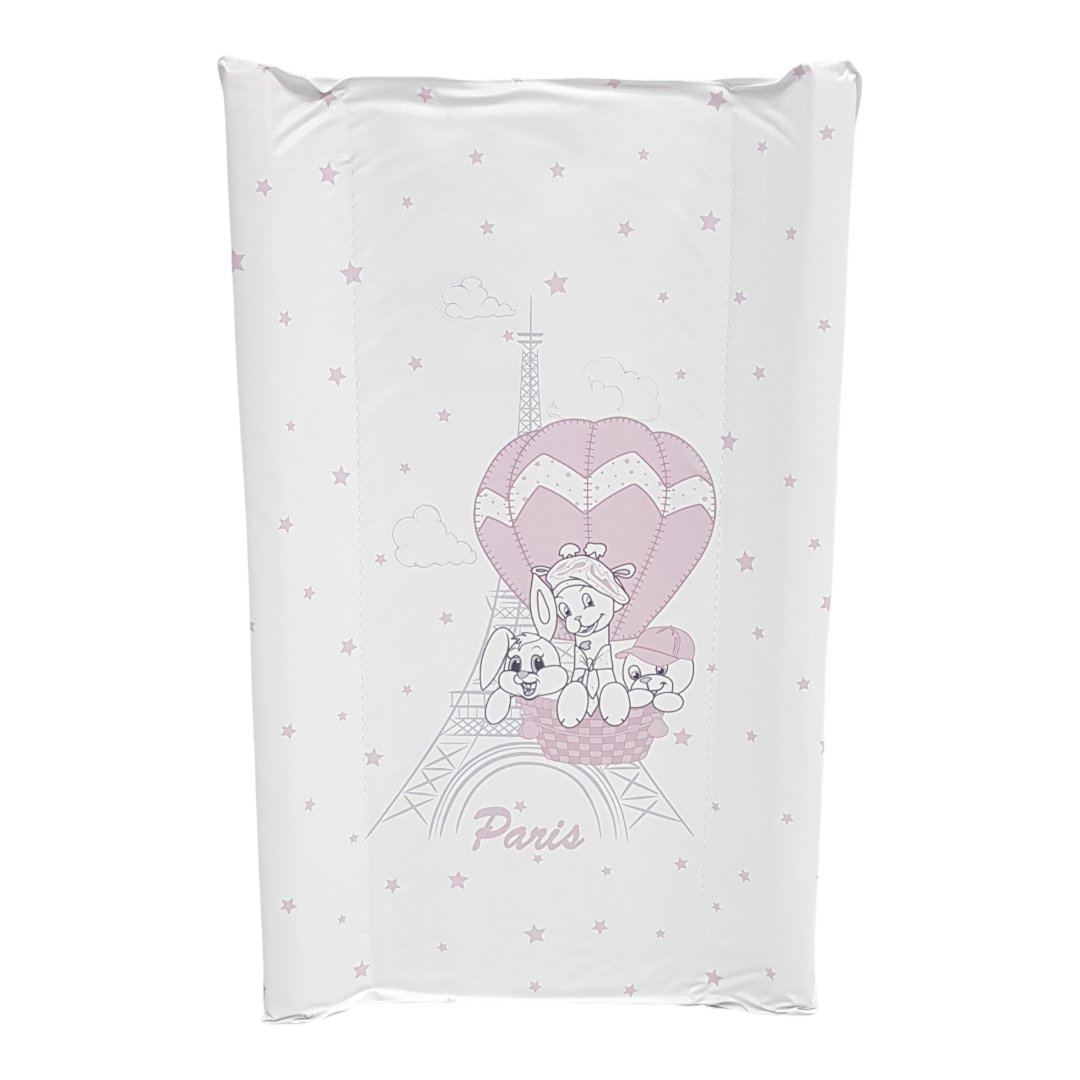 Tvrda podloga za presvlačenje bebe, roze Paris