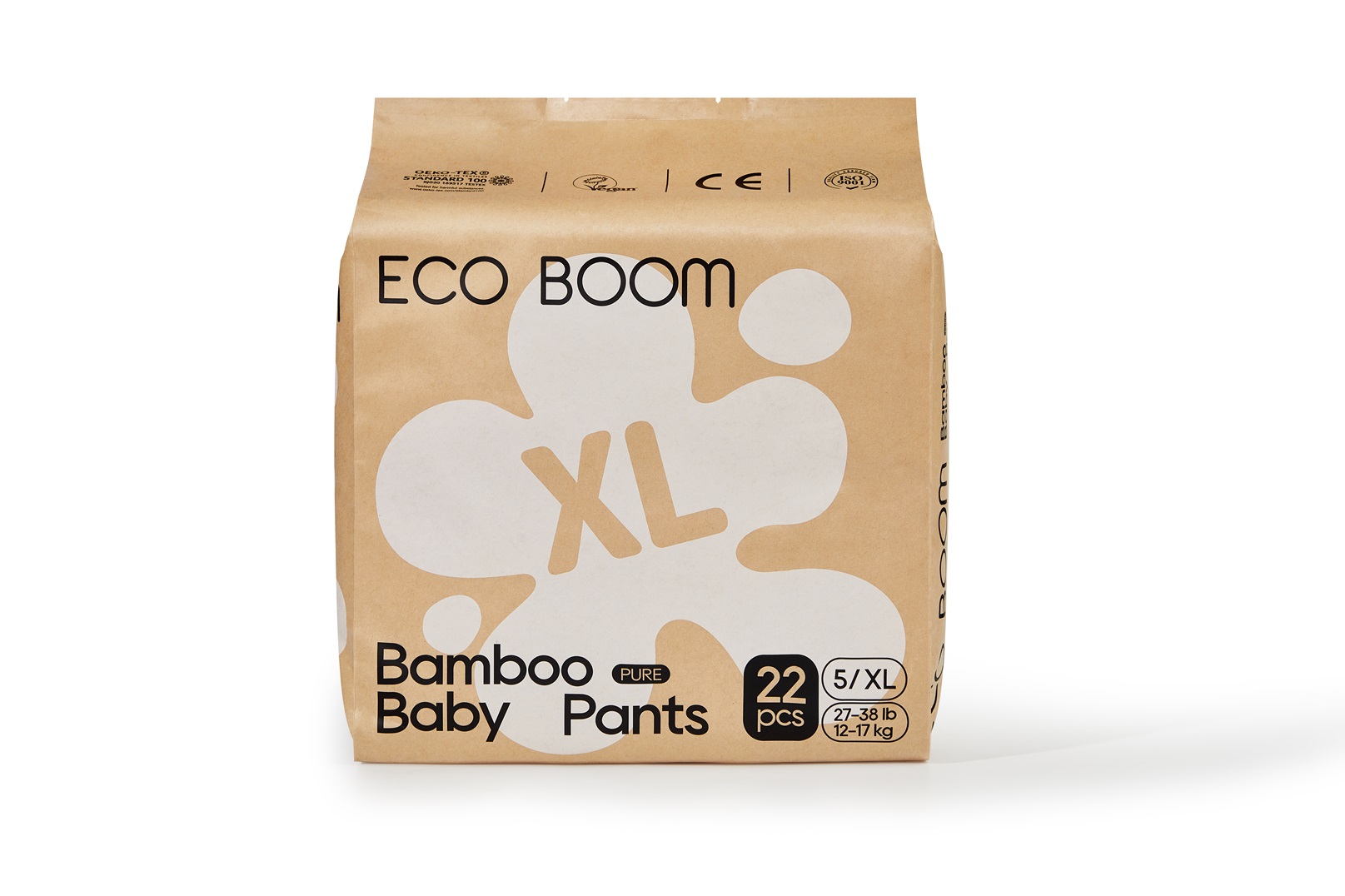 ECO BOOM biorazgradive pelene gaćice za bebe veličina XL (od 12-17kg) 22 kom