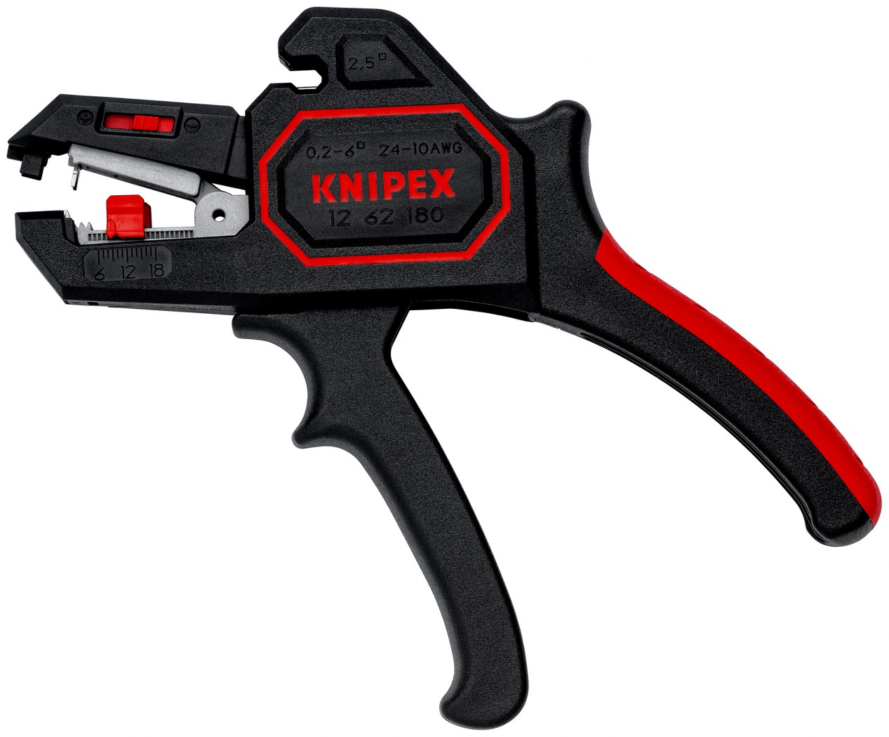 KNIPEX Automatski skidač 0,2 - 6 mm² 12 62 180 crni | Ananas