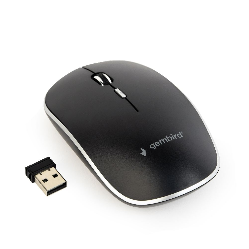 Miš GEMBIRD MUSW-4B-01, wireless , optical, black, up to 1600 dpi