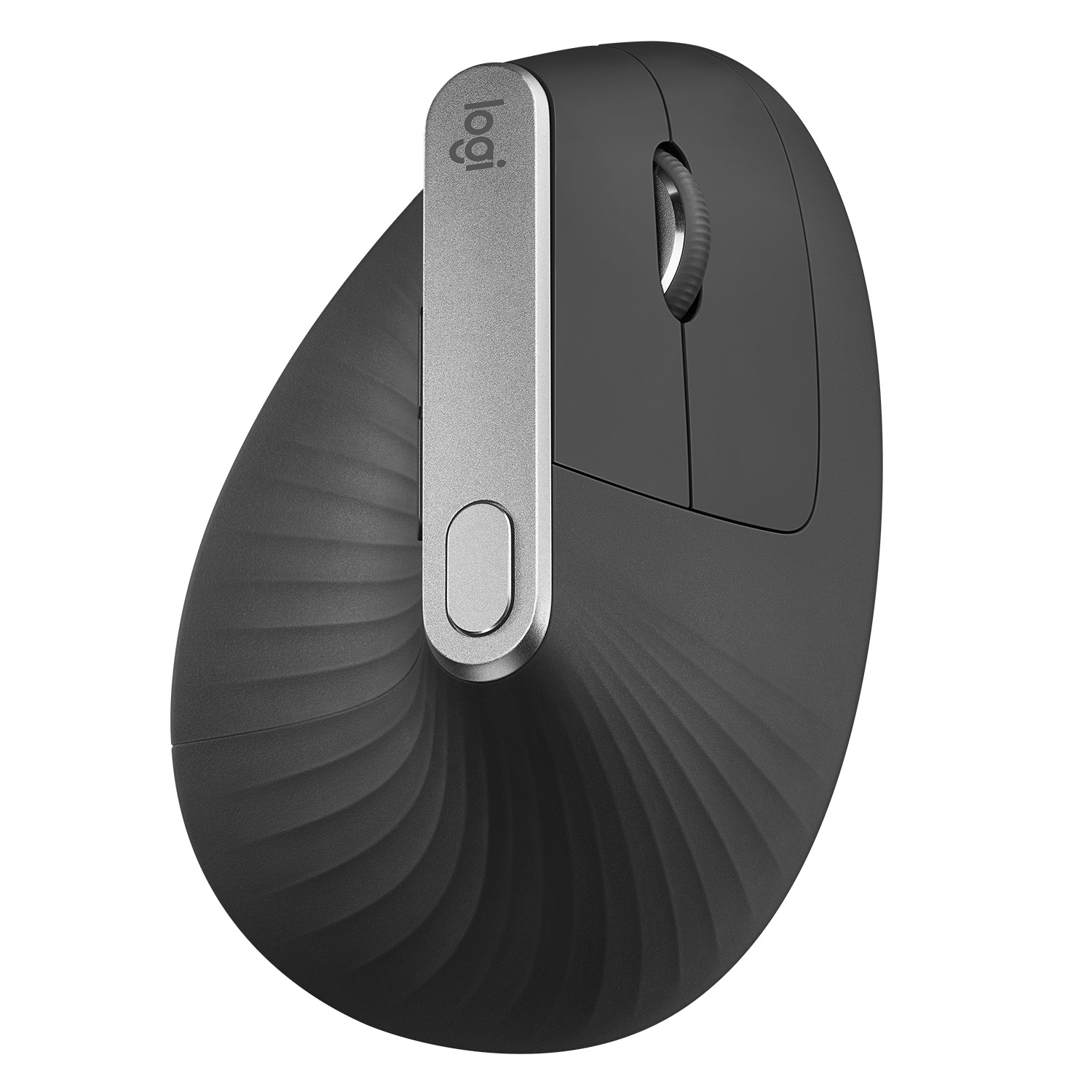 Logitech MX vertikalni miš, optički, bežični, Bluetooth RF, 4000 DPI, crni i srebrni