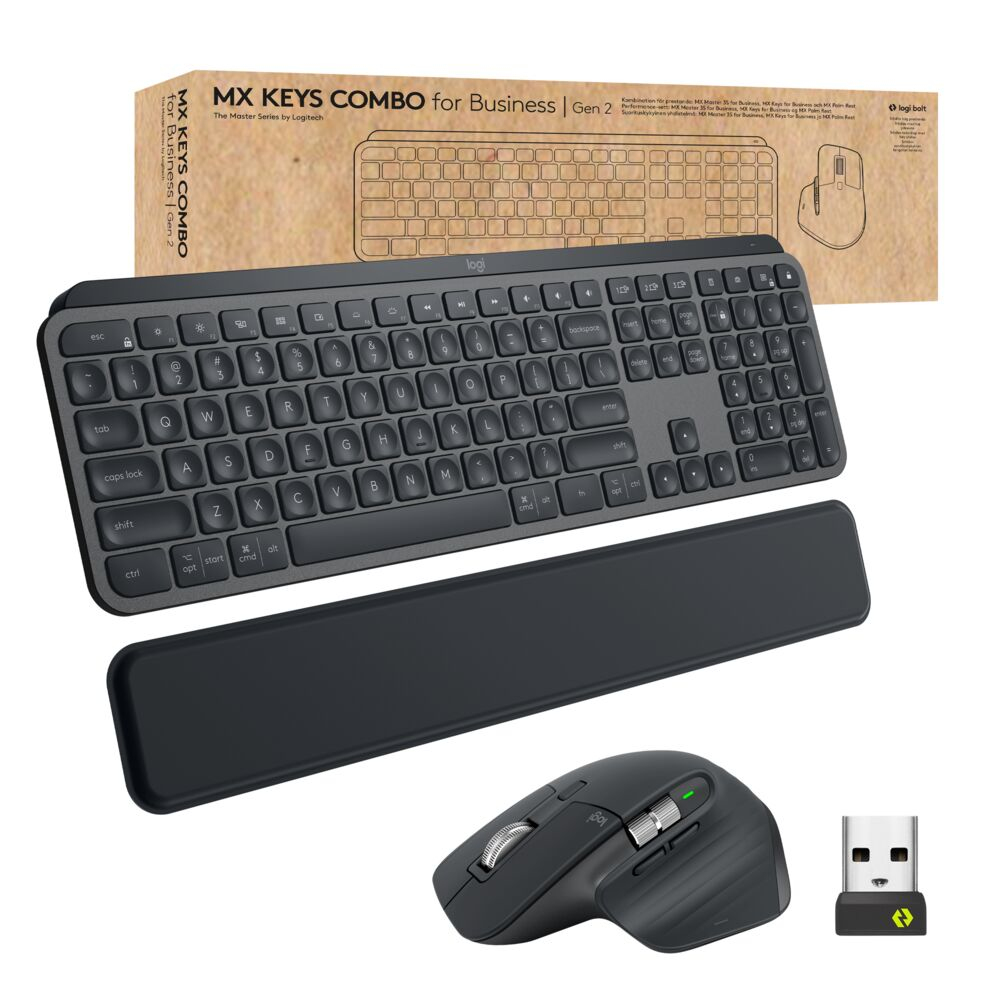 LOGITECH set tastatura i miša MX Combo for Business GEN 2 crni