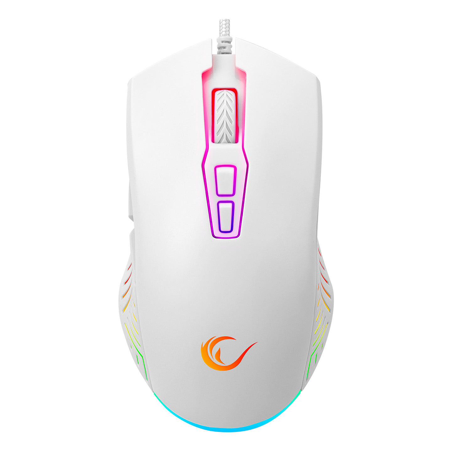 Miš gaming RAMPAGE SMX-G68 SPEAR Full RGB 7200DPI Black 7D Macro Gaming Mouse, 34870