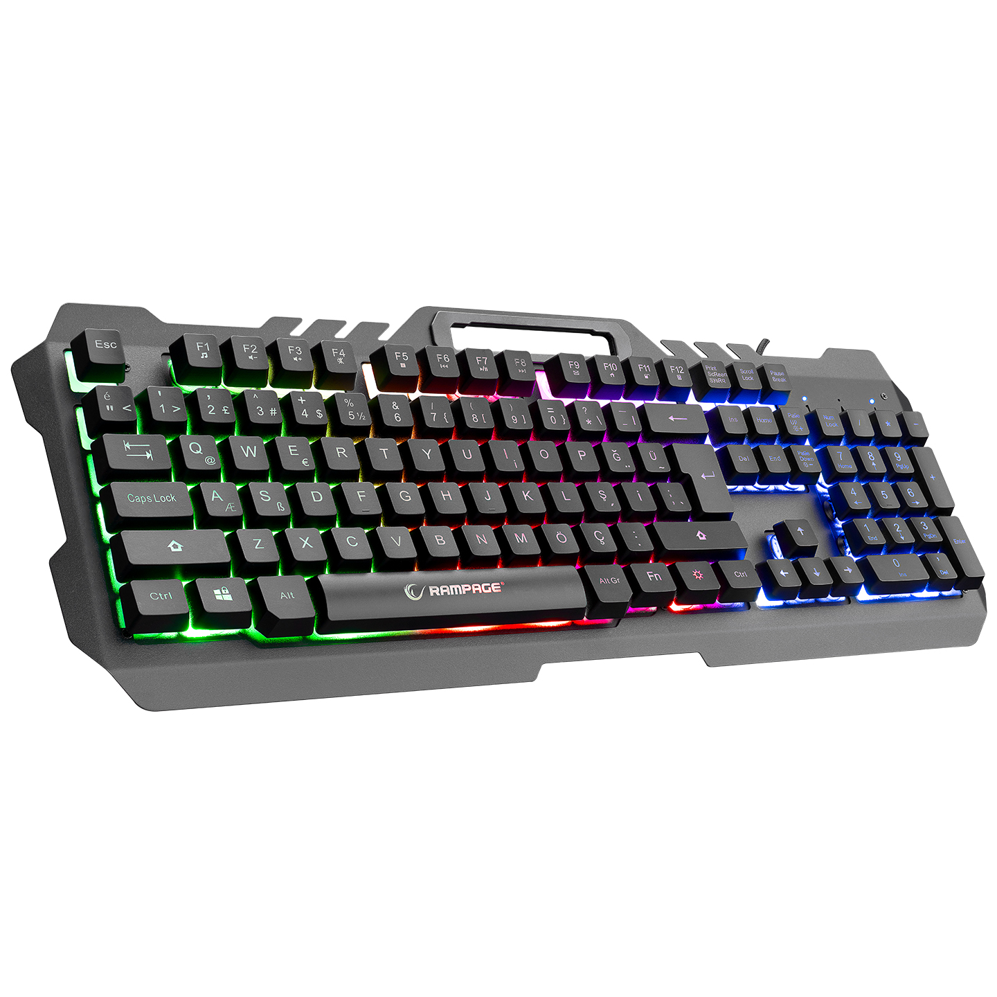 Tastatura gaming RAMPAGE KB-R57 X-JAMMER Rainbow sa pozadinskim osvetljenjem USB BiH LC Layout, 37444