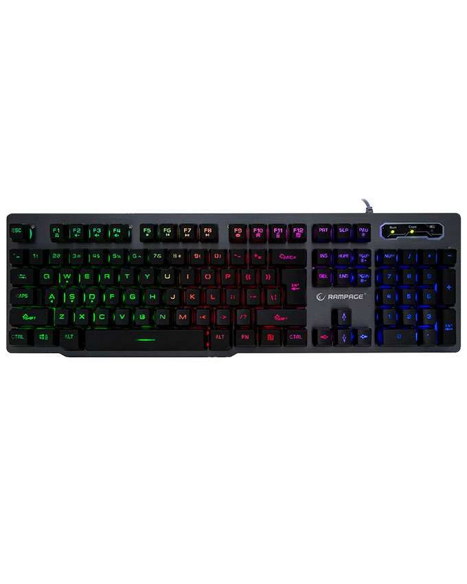 Tastatura gaming RAMPAGE KB-R78 Gray / Black USB Rainbow Backlight BiH Layout Gaming Keyboard, 30859