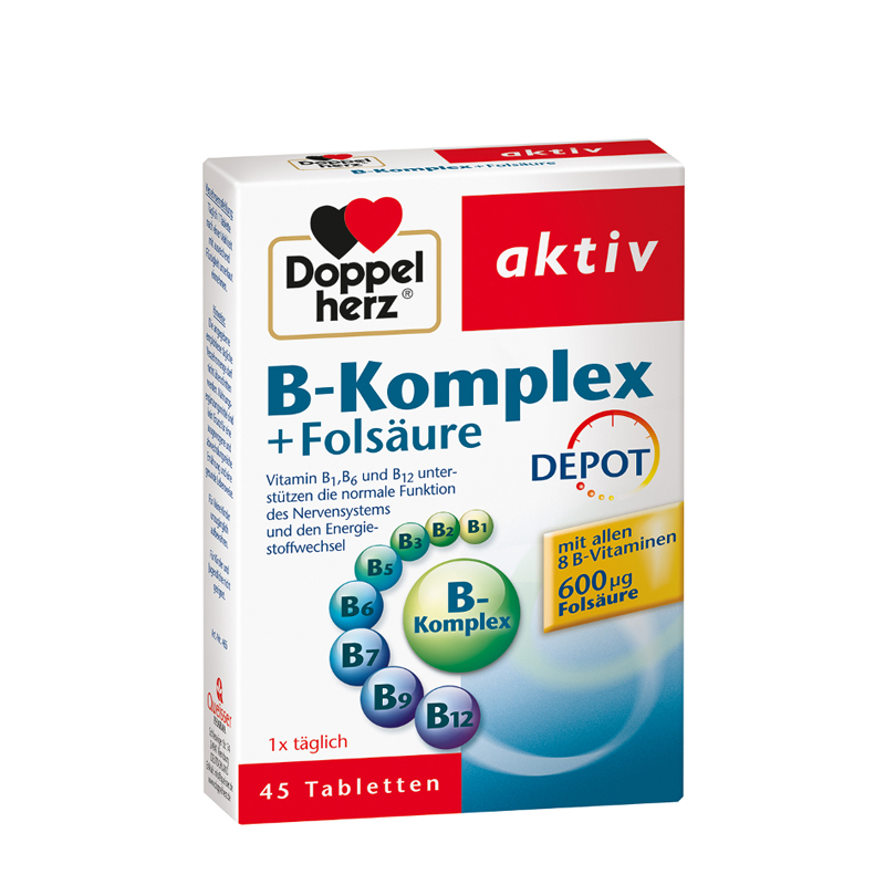 DOPPEL HERZ Kompleks B vitamina i folna kiselina 45 tableta 114896 ...