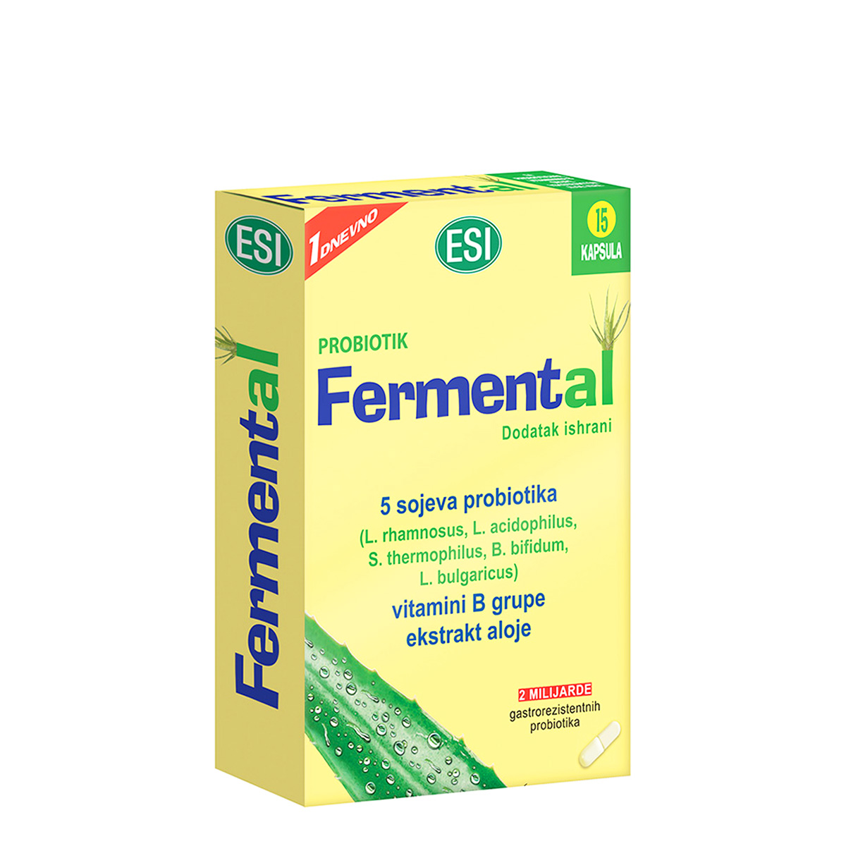 ESI Пробиотик со живи млечни ферменти и витамини од групата Б Fermental ...