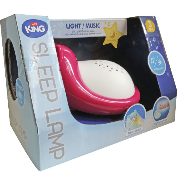 MAX KING Muzička noćna lampa za bebe crvena