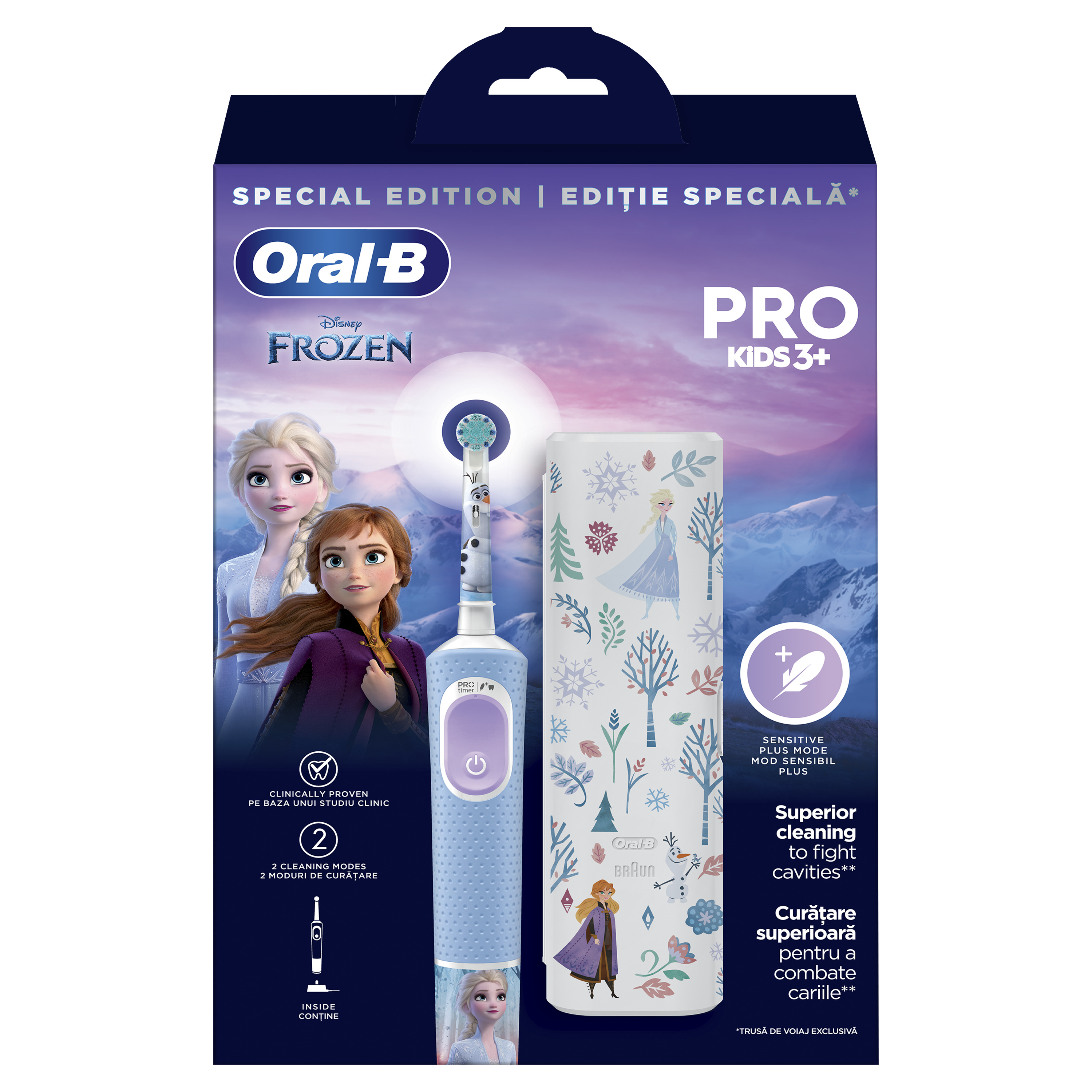 ORAL-B Putni set Električna četkica za zube za djecu Pro Kids Spiderman, plava