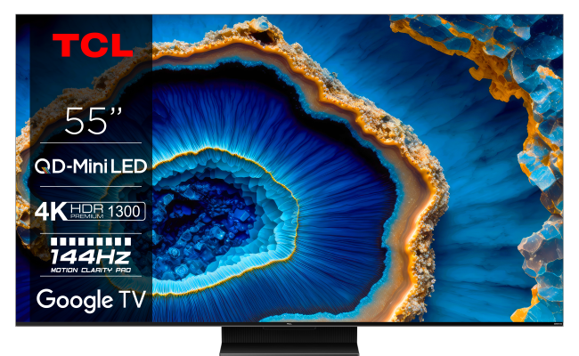 TCL Televizor C803, 55", 4K UHD 3840x2160, Smart, Google TV
