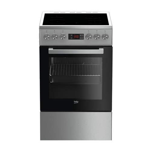 Beko Električni šporet FSM57300GX, Multifunkcionalna pećnica, 55 l, Inox